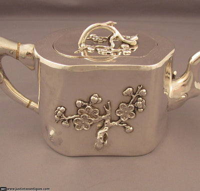 Chinese Export Silver Teapot - JH Tee Antiques