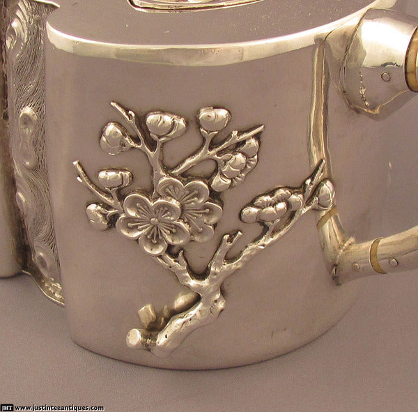 Chinese Export Silver Teapot - JH Tee Antiques