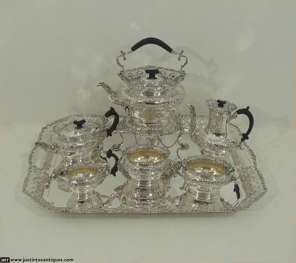 Tiffany &amp; Co. Victorian Silver Tea Service - JH Tee Antiques