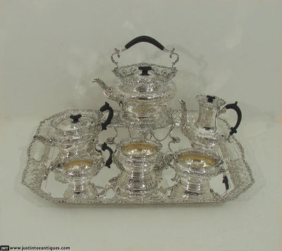 Tiffany & Co. Victorian Silver Tea Service - JH Tee Antiques