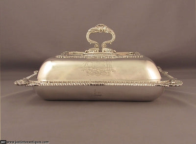 Set of Four Regency Silver Entree Dishes - JH Tee Antiques