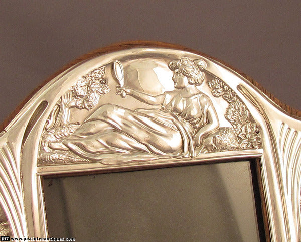 Art Nouveau Silver Photo Frame - JH Tee Antiques