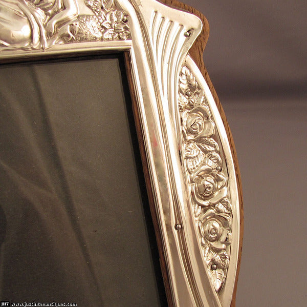 Art Nouveau Silver Photo Frame - JH Tee Antiques