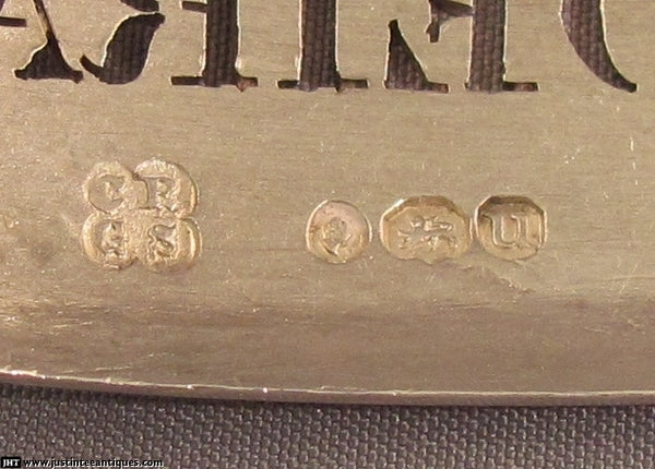 Antique Sterling Silver Decanter Labels - JH Tee Antiques