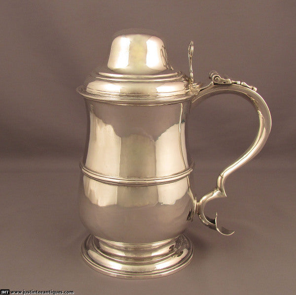 Hester Bateman Silver Tankard - JH Tee Antiques