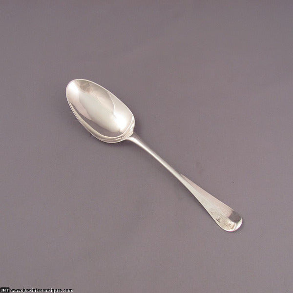 George II Silver Rat Tail Tablespoon - JH Tee Antiques