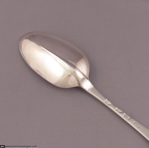 George II Silver Rat Tail Tablespoon - JH Tee Antiques