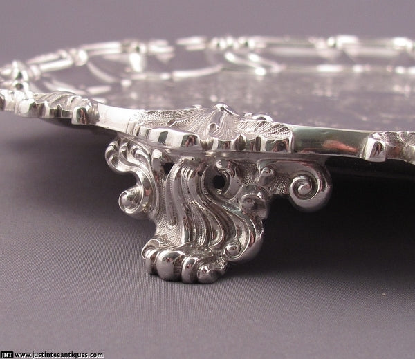 Scottish Victorian Silver Salver - JH Tee Antiques