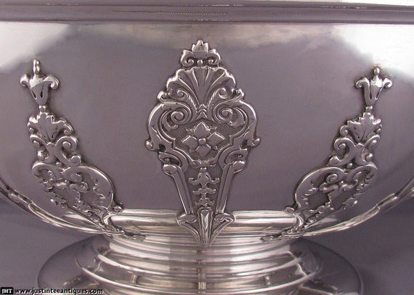 Massive Edwardian Sterling Silver Punch Bowl - JH Tee Antiques