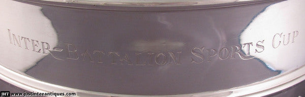 Massive Edwardian Sterling Silver Punch Bowl - JH Tee Antiques