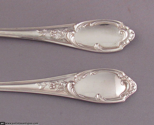 Rococo Silver Fish Service for 12 - JH Tee Antiques