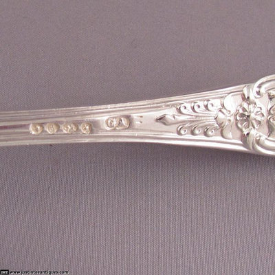 Pair of Queens Pattern Silver Toddy Ladles - JH Tee Antiques