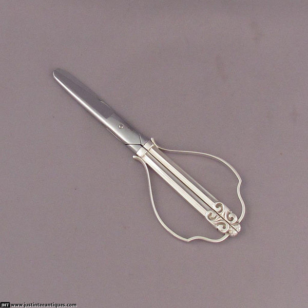 Georg Jensen Sterling Silver Grape Shears - JH Tee Antiques