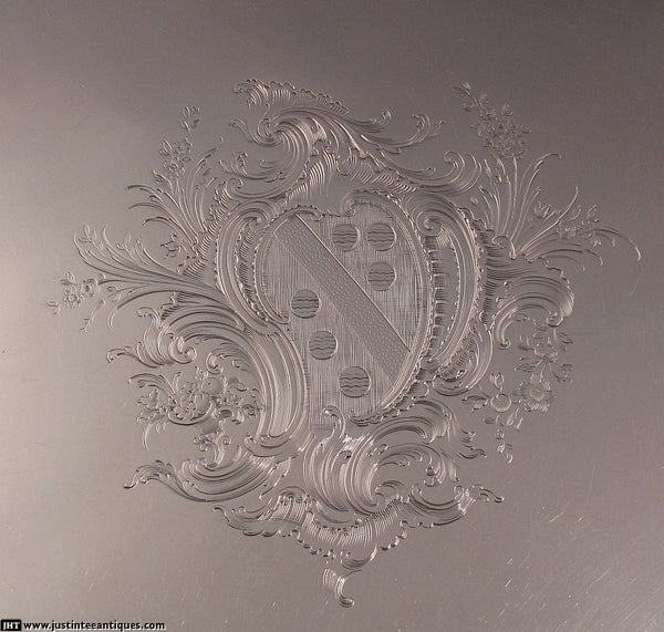 George II Sterling Silver Salver - JH Tee Antiques