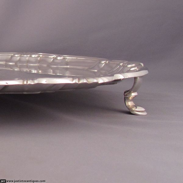 George II Sterling Silver Salver - JH Tee Antiques