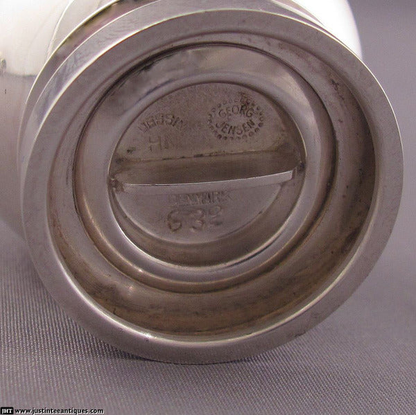 Jensen Pyramid Silver Salt and Pepper Shakers - JH Tee Antiques