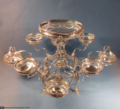 Large George III Silver Epergne - JH Tee Antiques