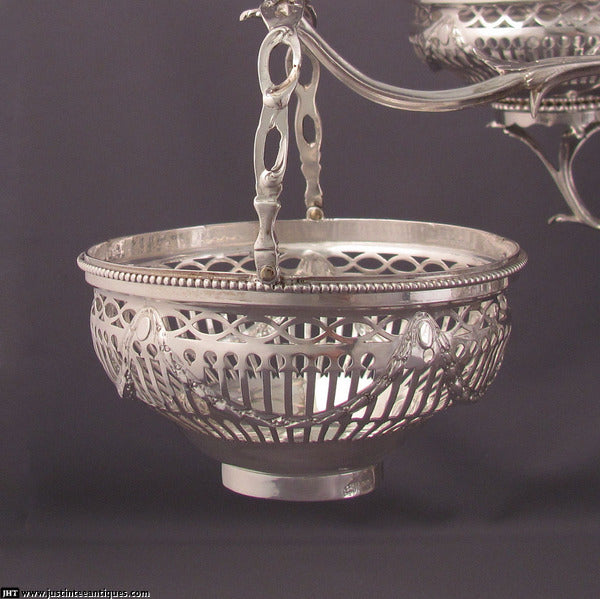 Large George III Silver Epergne - JH Tee Antiques