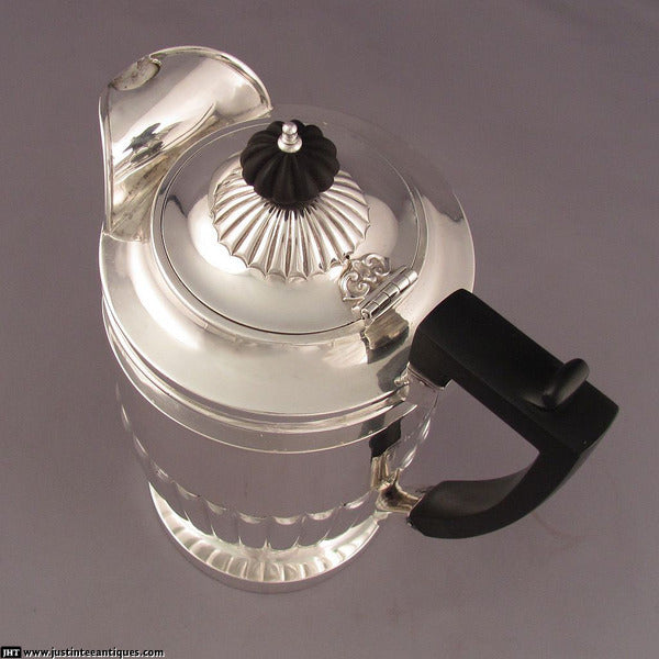Regency Style Silver Hot Water Pot - JH Tee Antiques