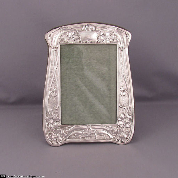 Edwardian Silver Art Nouveau Photo Frame - JH Tee Antiques