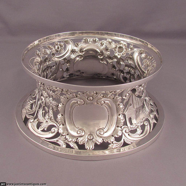 Irish Victorian Sterling Silver Dish Ring - JH Tee Antiques