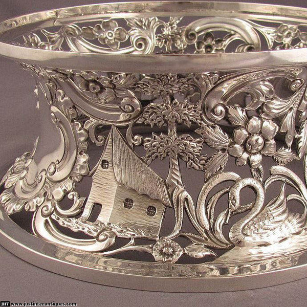 Irish Victorian Sterling Silver Dish Ring - JH Tee Antiques