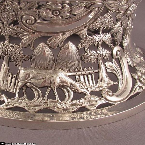 Irish Victorian Sterling Silver Dish Ring - JH Tee Antiques