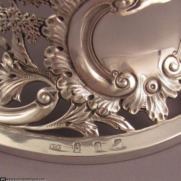 Irish Victorian Sterling Silver Dish Ring - JH Tee Antiques