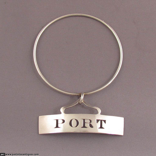 Four George III Sterling Neck-Ring Wine Labels - JH Tee Antiques