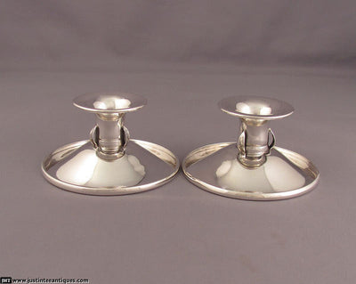 Poul Petersen Sterling Reversible Candlesticks - JH Tee Antiques