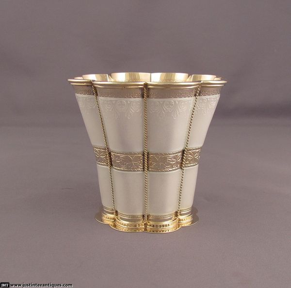 Silver Gilt &amp; Enamel Beaker - JH Tee Antiques