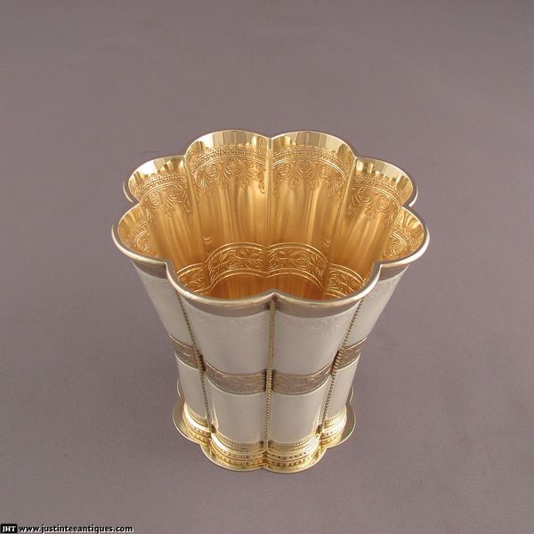 Silver Gilt &amp; Enamel Beaker - JH Tee Antiques