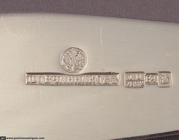 Russian Silver Cake Servers by Ovchinnikov - JH Tee Antiques