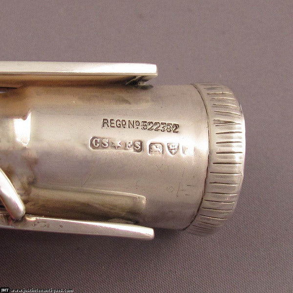 Sterling Silver Novelty Pepper Pot - JH Tee Antiques