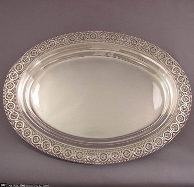 Edwardian Silver Meat Dome & Platter - JH Tee Antiques