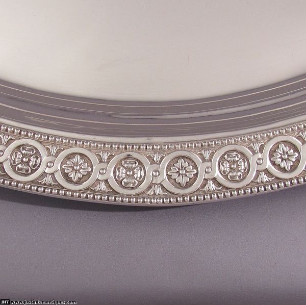 Edwardian Silver Meat Dome &amp; Platter - JH Tee Antiques