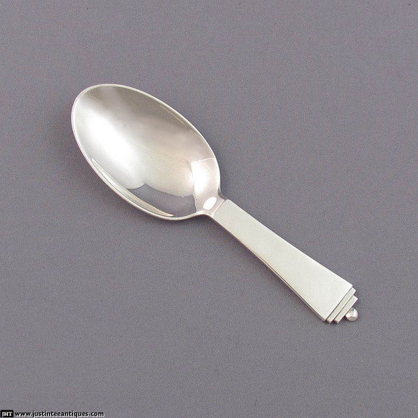 Georg Jensen Pyramid Baby Spoon - JH Tee Antiques