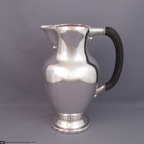 Georg Jensen Silver Water Pitcher - JH Tee Antiques