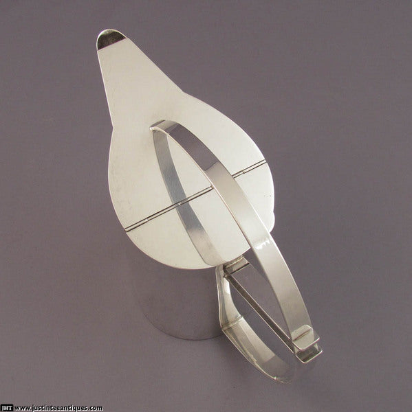 Italian Modernist Silver Teapot - JH Tee Antiques