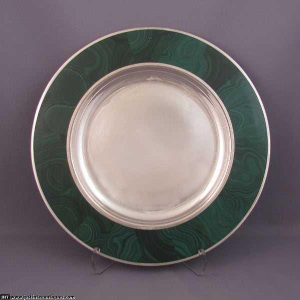 Sterling Silver &amp; Malachite Dinner Service - JH Tee Antiques