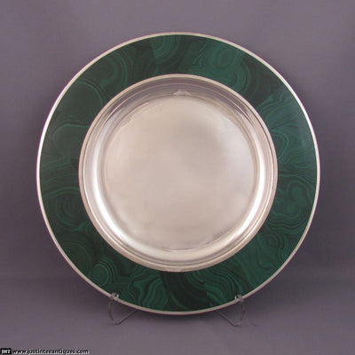 Sterling Silver & Malachite Dinner Service - JH Tee Antiques