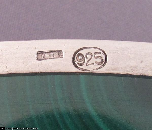 Sterling Silver &amp; Malachite Dinner Service - JH Tee Antiques