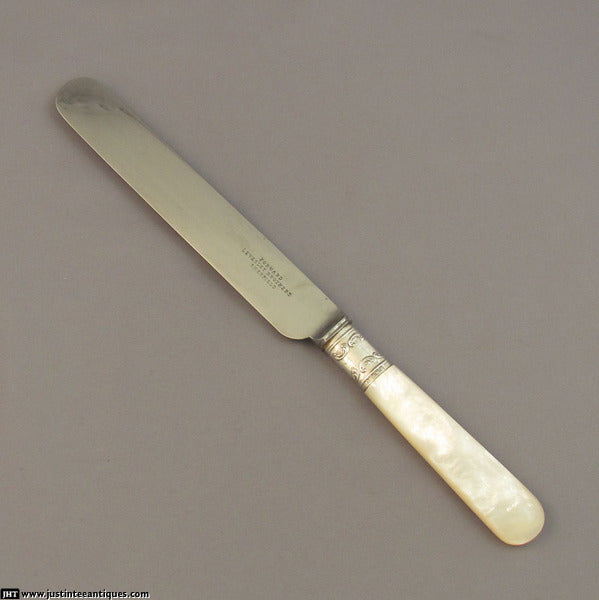 Mother of Pearl Dinner Knives - JH Tee Antiques