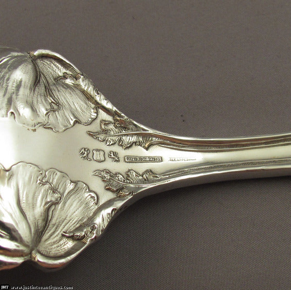 Love Disarmed Sterling Salad Servers - JH Tee Antiques