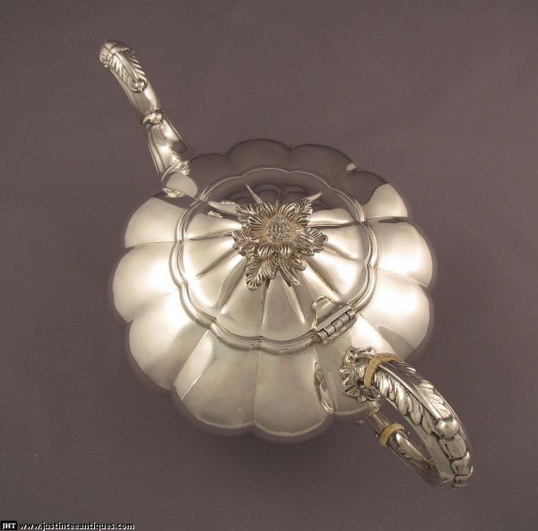Birks Melon Pattern Sterling Silver Tea Service - JH Tee Antiques