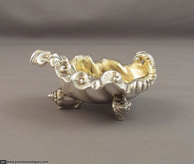 Wm IV Silver Shell Form Salts - JH Tee Antiques