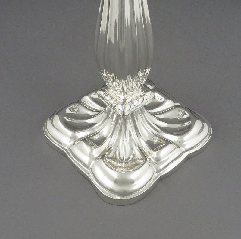 Austrian Biedermeier Silver Candlesticks - JH Tee Antiques