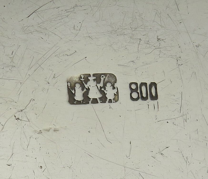 German Silver Tobacco Box - JH Tee Antiques