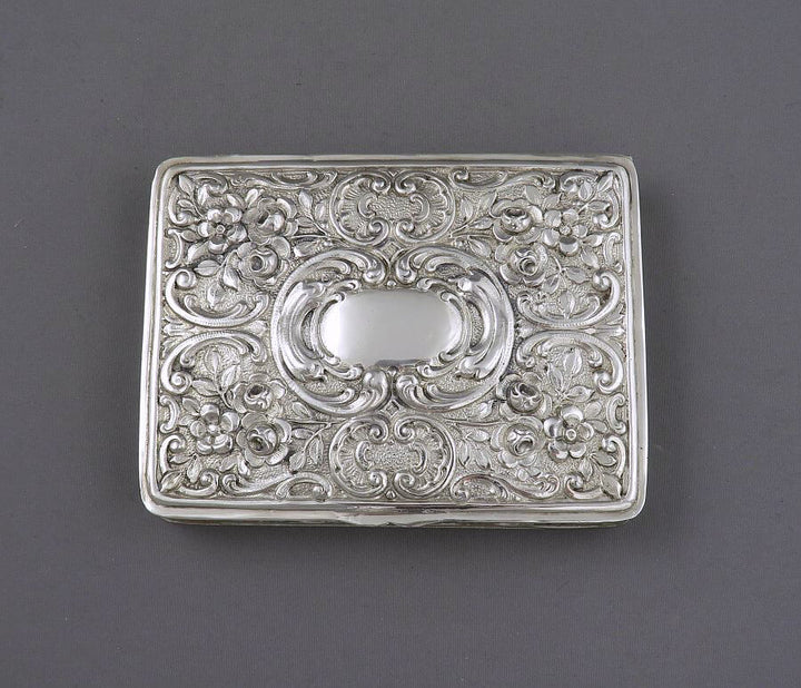 German Silver Tobacco Box - JH Tee Antiques