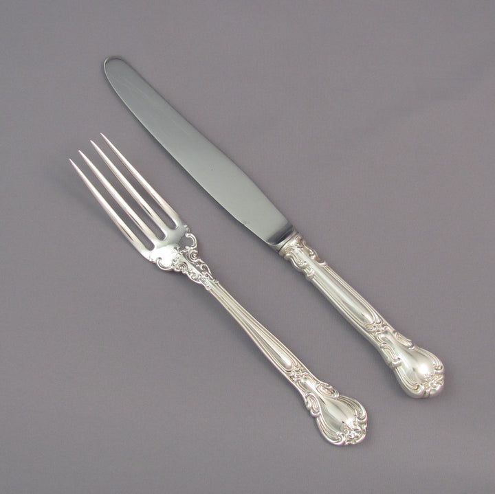 Birks Sterling Silver Flatware Service for 12 - Chantilly - JH Tee Antiques